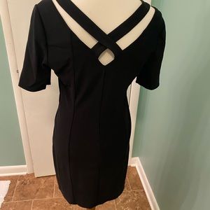 Black knee length dress, size 8